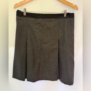 Miu Miu Gray Flannel Pleated Skirt